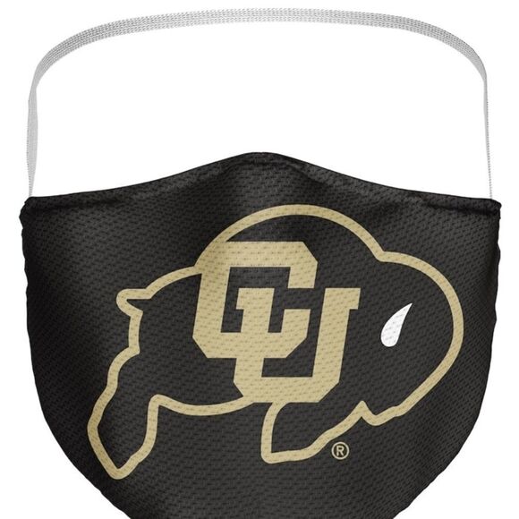 NIP Colorado Buffaloes Buffs Buffalo Logo Face Covering Mask Masks Set of 3 - Picture 2 of 5